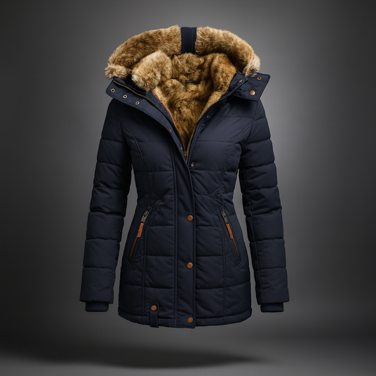 Damen Winter Stepp Jacke Langer Parka Warme Futterung