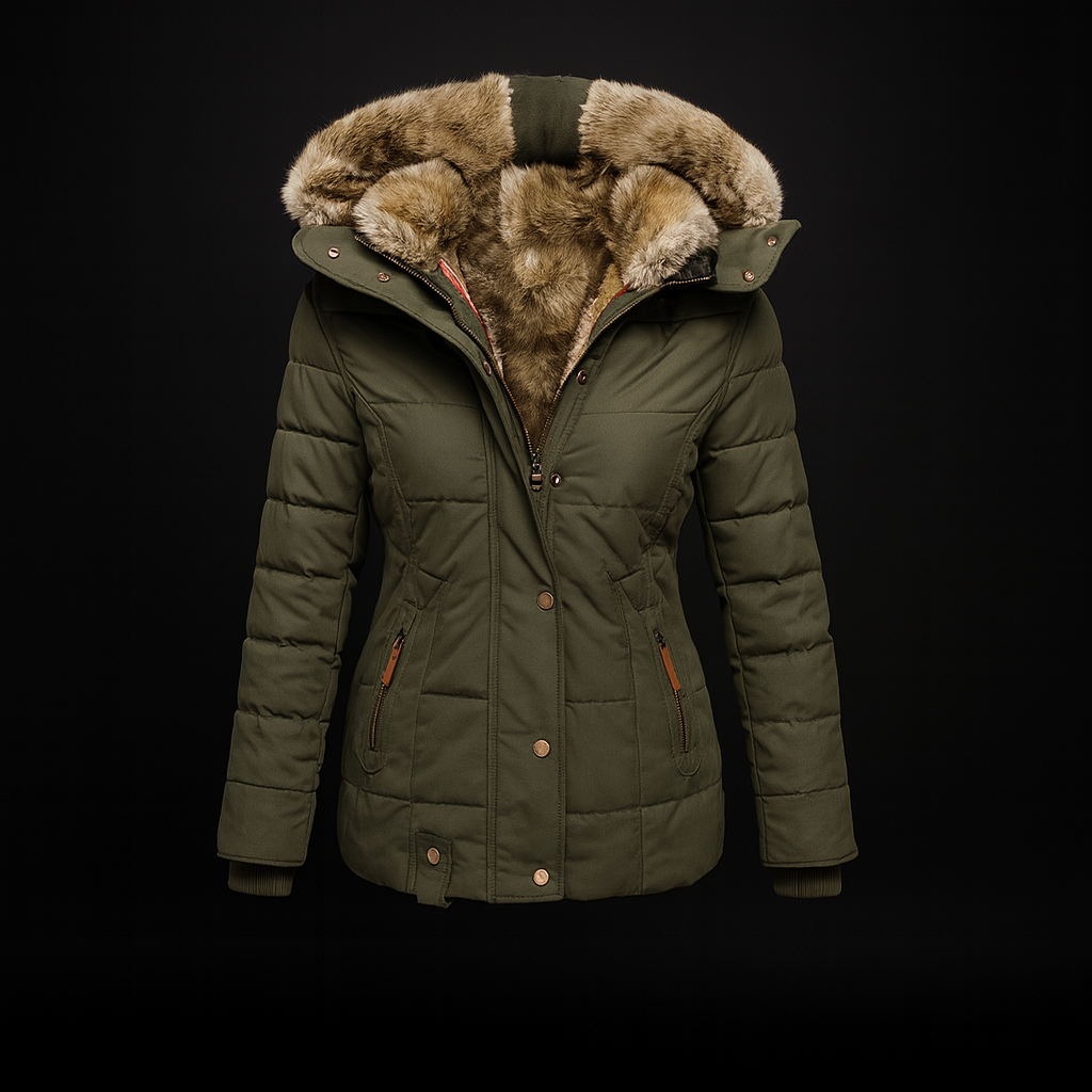 Damen Winter Stepp Jacke Langer Parka Warme Futterung