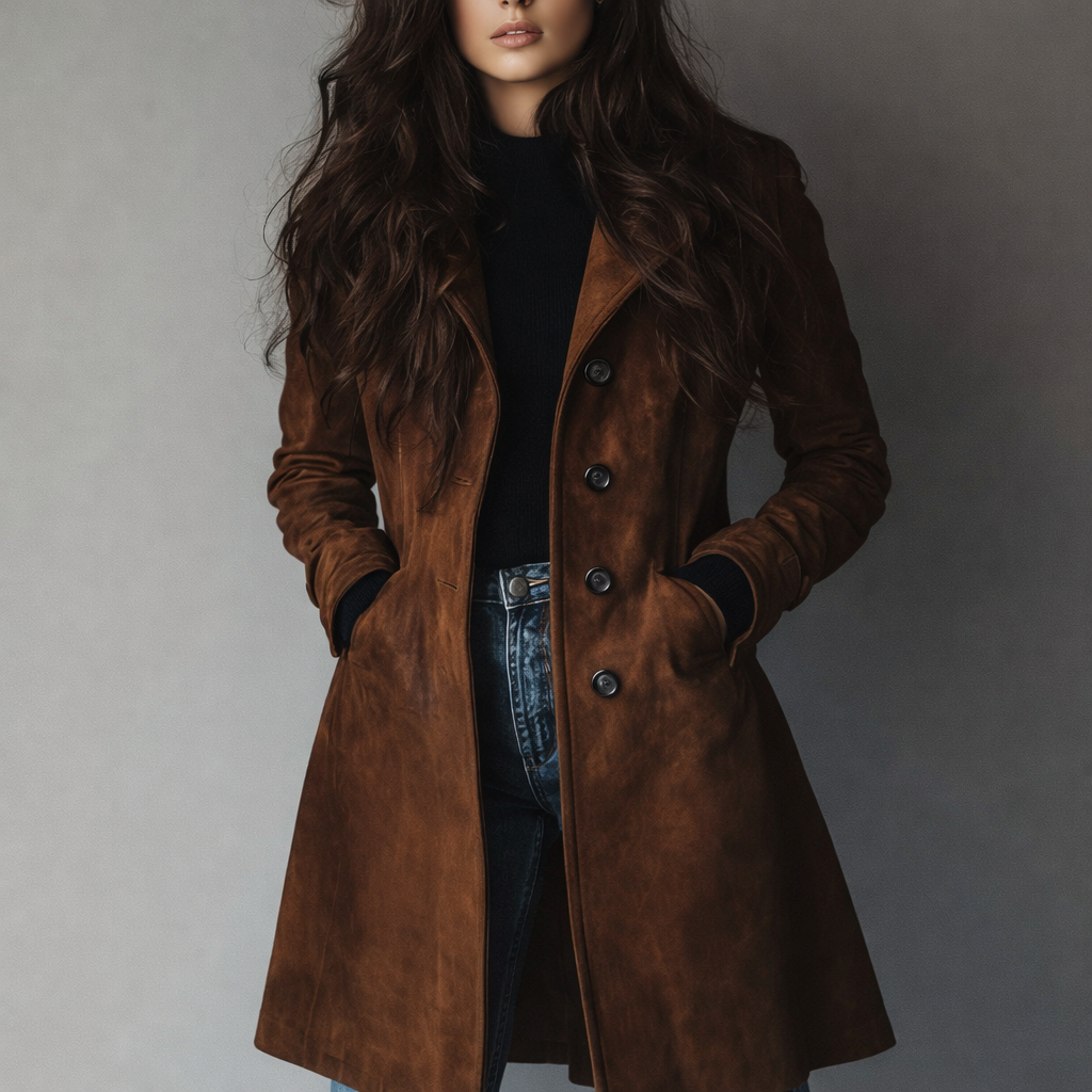 Women's Winter Trench Coat Long Modern Cut