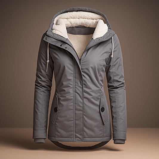 Damen Winter Warme Jacke Lang Gefüttert Parkastil