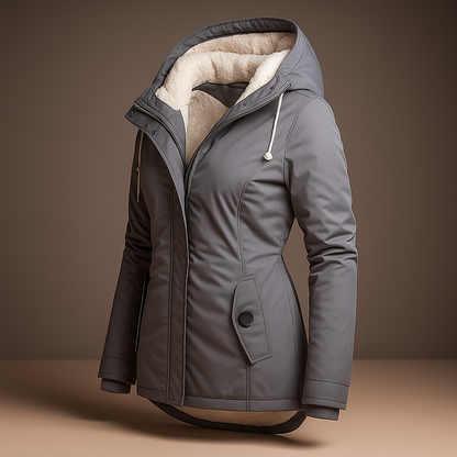 Damen Winter Warme Jacke Lang Gefüttert Parkastil