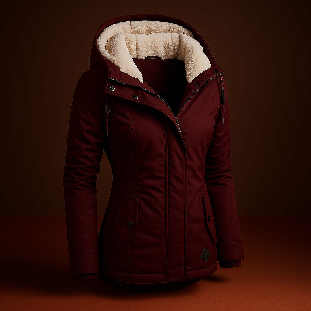 Damen Winter Warme Jacke Lang Gefüttert Parkastil