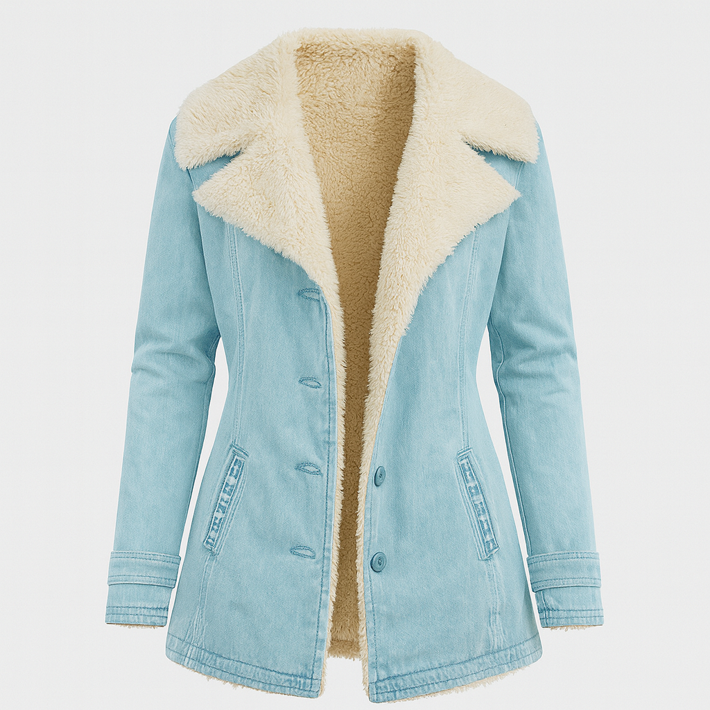 Damen Winter Warme Jacke Lange Sherpa Thermo Thermojacke