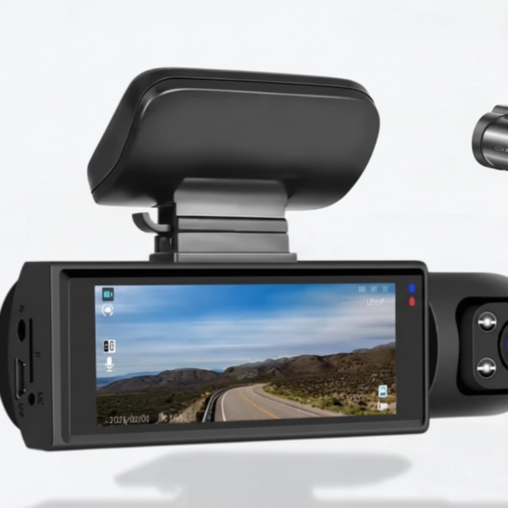 Dashcam 3 Kanal Full HD Autokamera mit Rückfahrkamera Nachtsicht