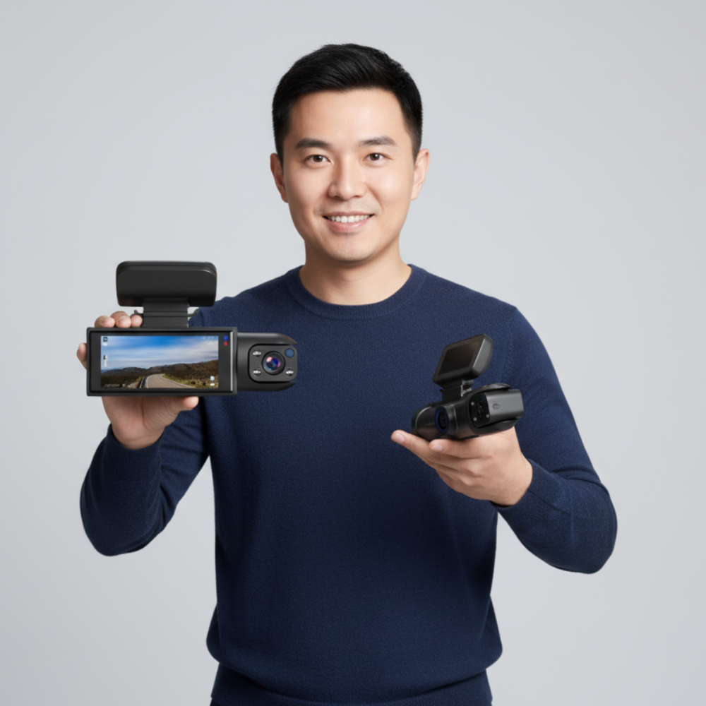 Dashcam 3 Kanal Full HD Autokamera mit Rückfahrkamera Nachtsicht