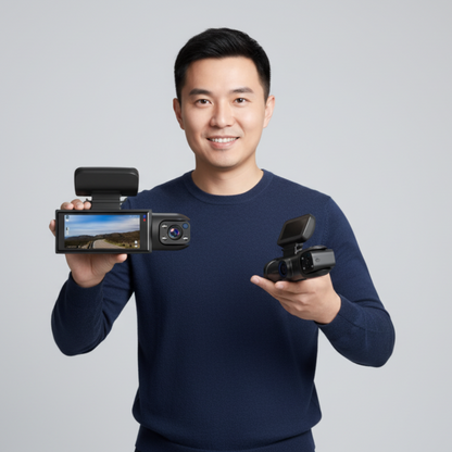 Dashcam 3 Kanal Full HD Autokamera mit Rückfahrkamera Nachtsicht