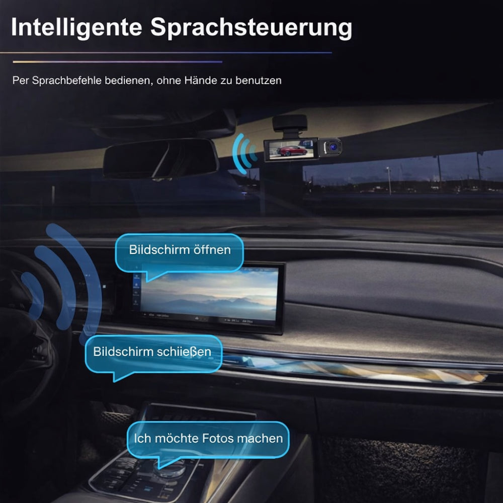 Dashcam Auto Kamera 1080P Weitwinkel Dual Aufnahme
