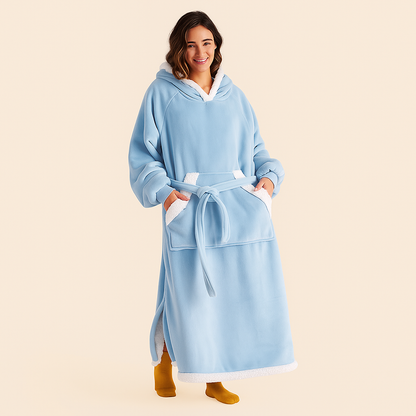 Decke Fleece Sherpa Tragbare Kuscheldecke Kapuze