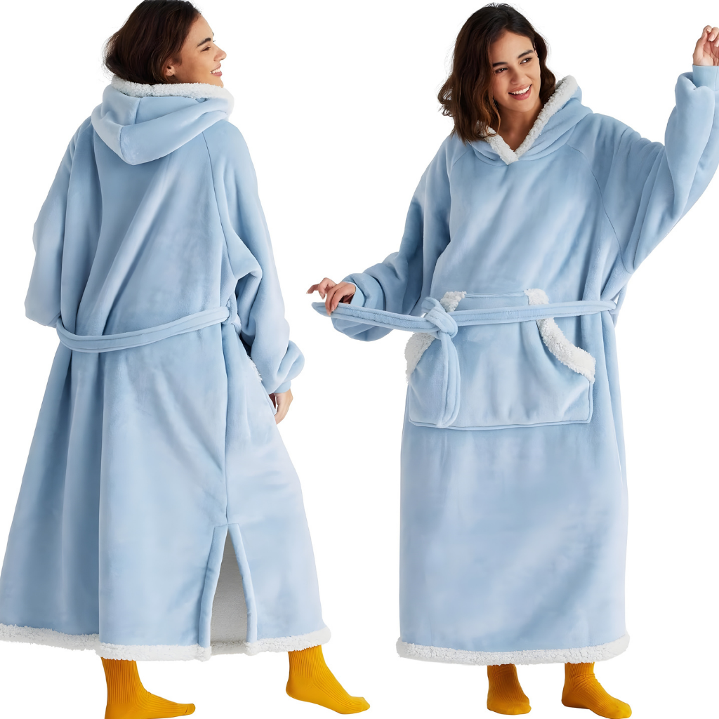 Decke Fleece Sherpa Tragbare Kuscheldecke Kapuze