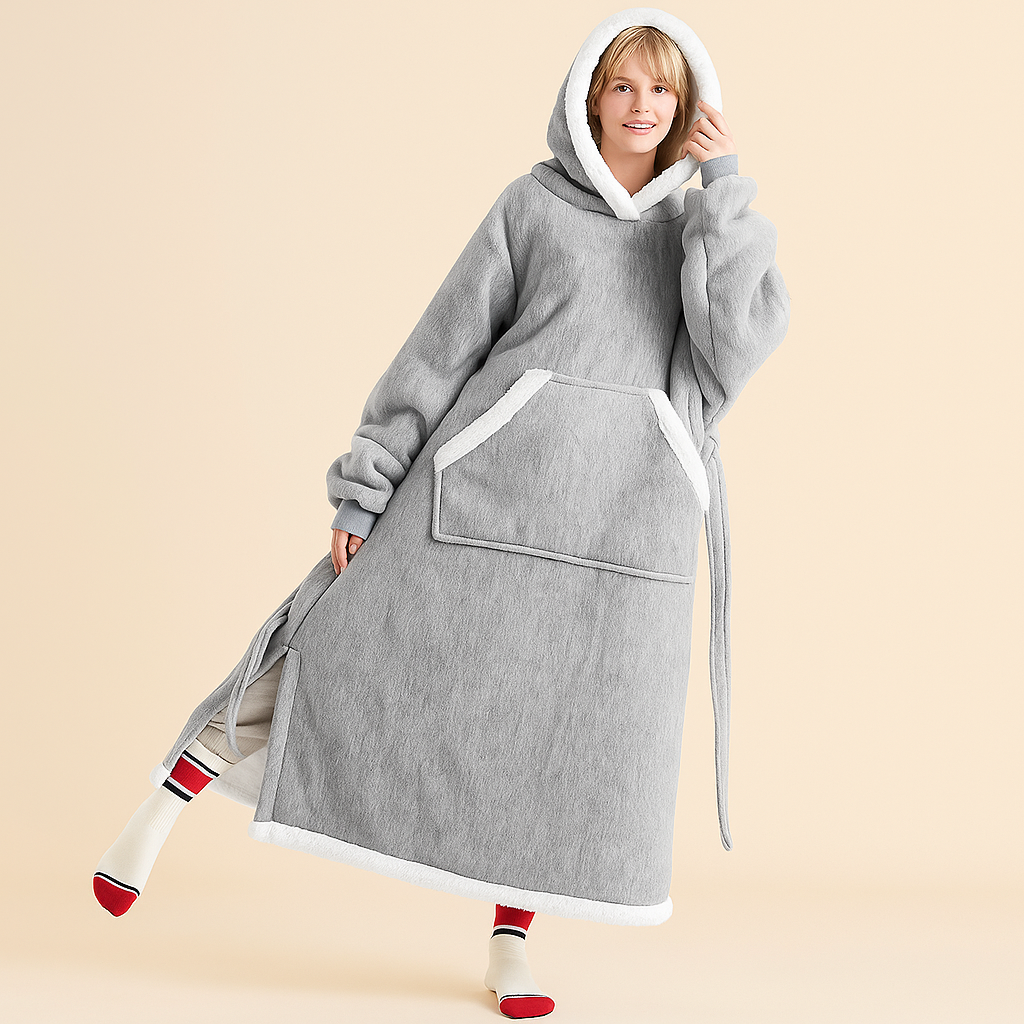 Decke Fleece Sherpa Tragbare Kuscheldecke Kapuze