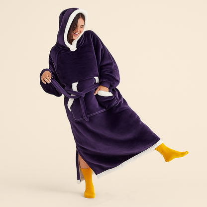 Decke Fleece Sherpa Tragbare Kuscheldecke Kapuze