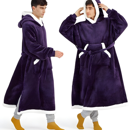 Decke Fleece Sherpa Tragbare Kuscheldecke Kapuze