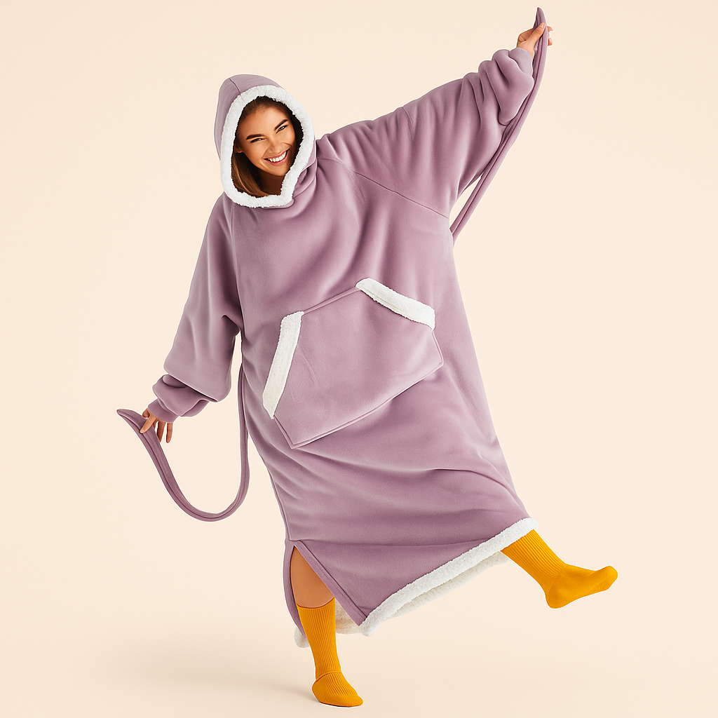 Decke Fleece Sherpa Tragbare Kuscheldecke Kapuze