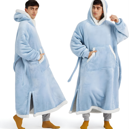 Decke Fleece Sherpa Tragbare Kuscheldecke Kapuze