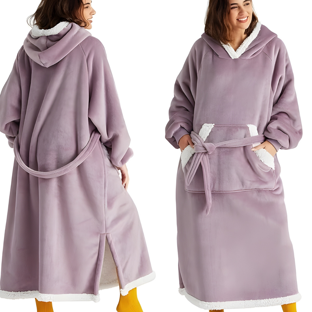 Decke Fleece Sherpa Tragbare Kuscheldecke Kapuze