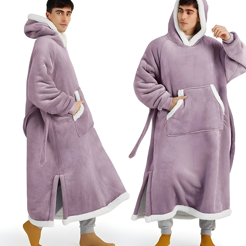 Decke Fleece Sherpa Tragbare Kuscheldecke Kapuze