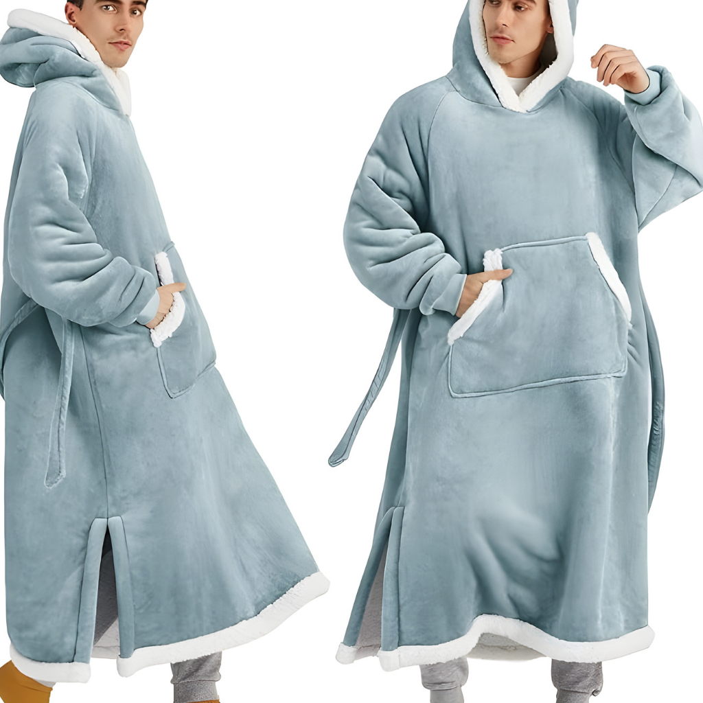 Decke Fleece Sherpa Tragbare Kuscheldecke Kapuze