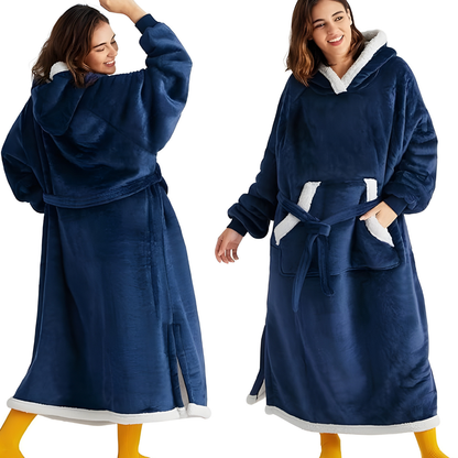 Decke Fleece Sherpa Tragbare Kuscheldecke Kapuze