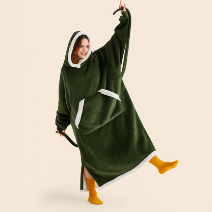 Decke Fleece Sherpa Tragbare Kuscheldecke Kapuze