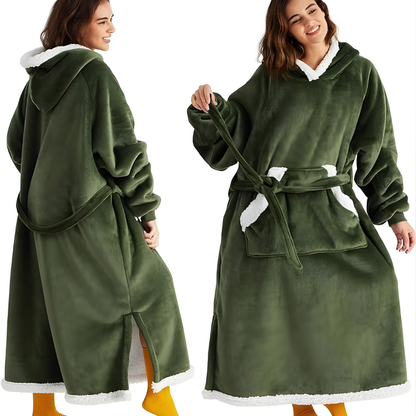 Decke Fleece Sherpa Tragbare Kuscheldecke Kapuze