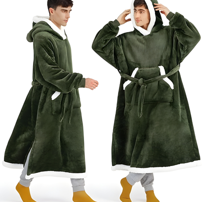 Decke Fleece Sherpa Tragbare Kuscheldecke Kapuze