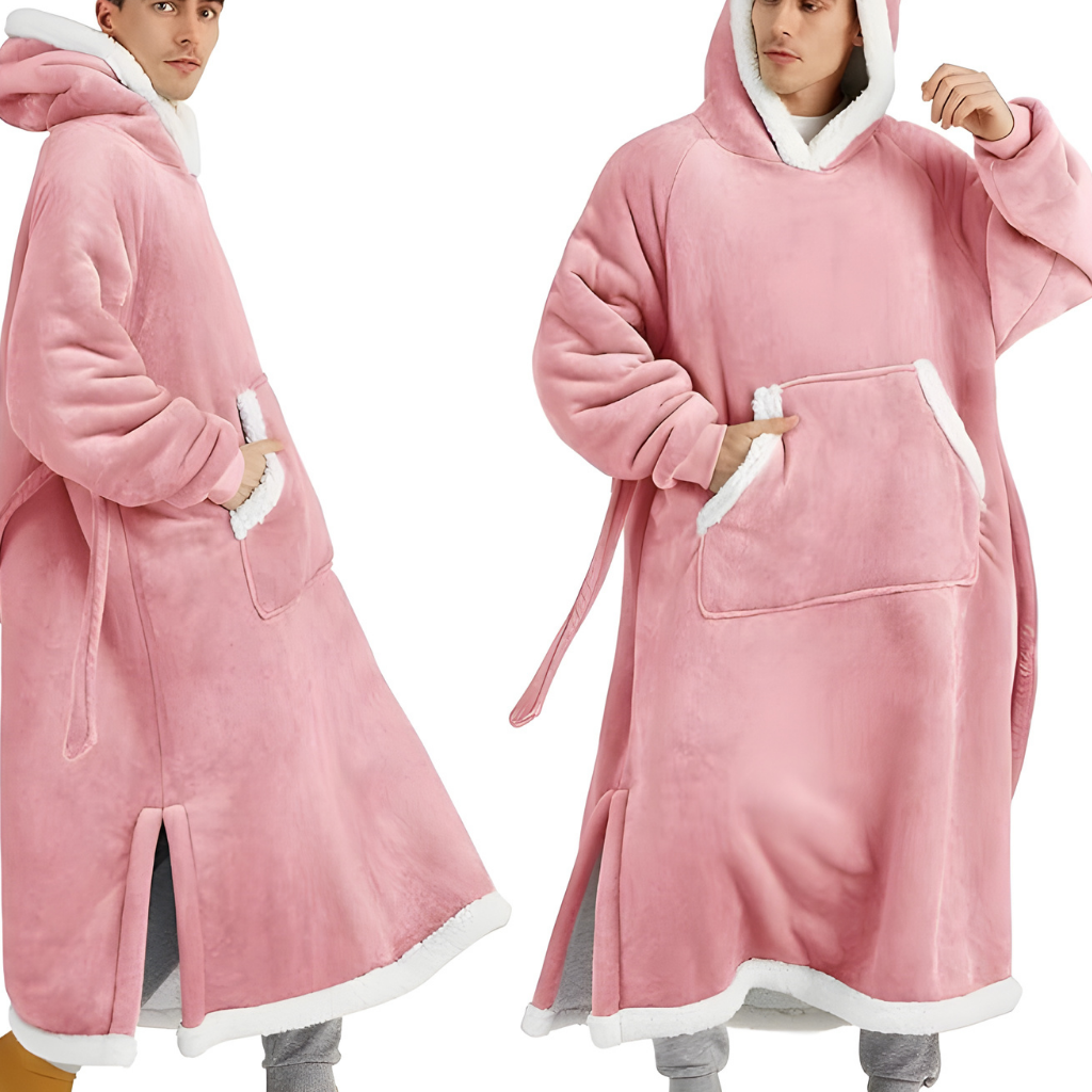 Decke Fleece Sherpa Tragbare Kuscheldecke Kapuze