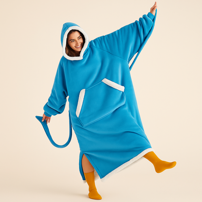 Decke Fleece Sherpa Tragbare Kuscheldecke Kapuze