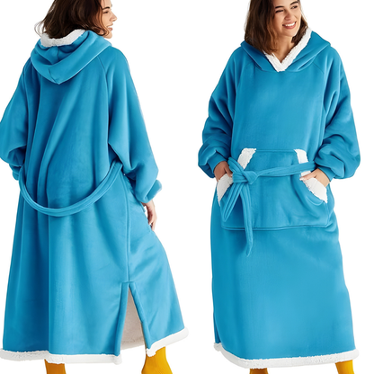 Decke Fleece Sherpa Tragbare Kuscheldecke Kapuze