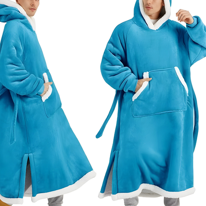 Decke Fleece Sherpa Tragbare Kuscheldecke Kapuze