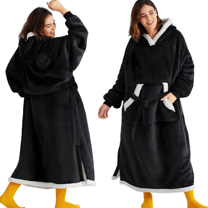 Decke Fleece Sherpa Tragbare Kuscheldecke Kapuze