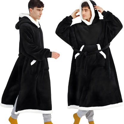 Decke Fleece Sherpa Tragbare Kuscheldecke Kapuze