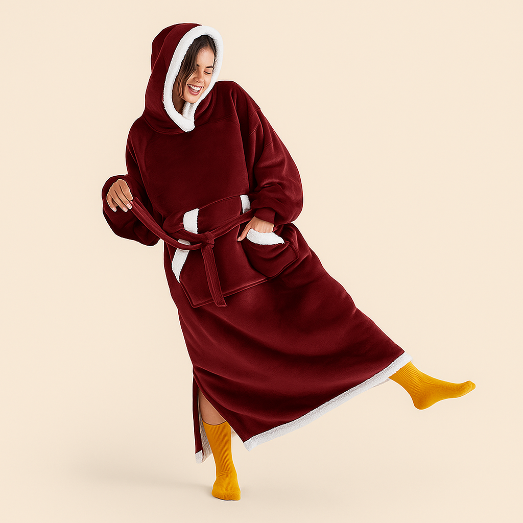 Decke Fleece Sherpa Tragbare Kuscheldecke Kapuze