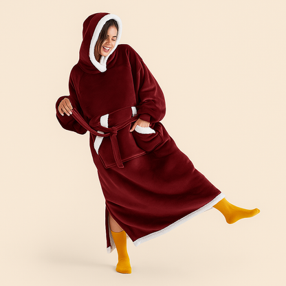 Decke Fleece Sherpa Tragbare Kuscheldecke Kapuze