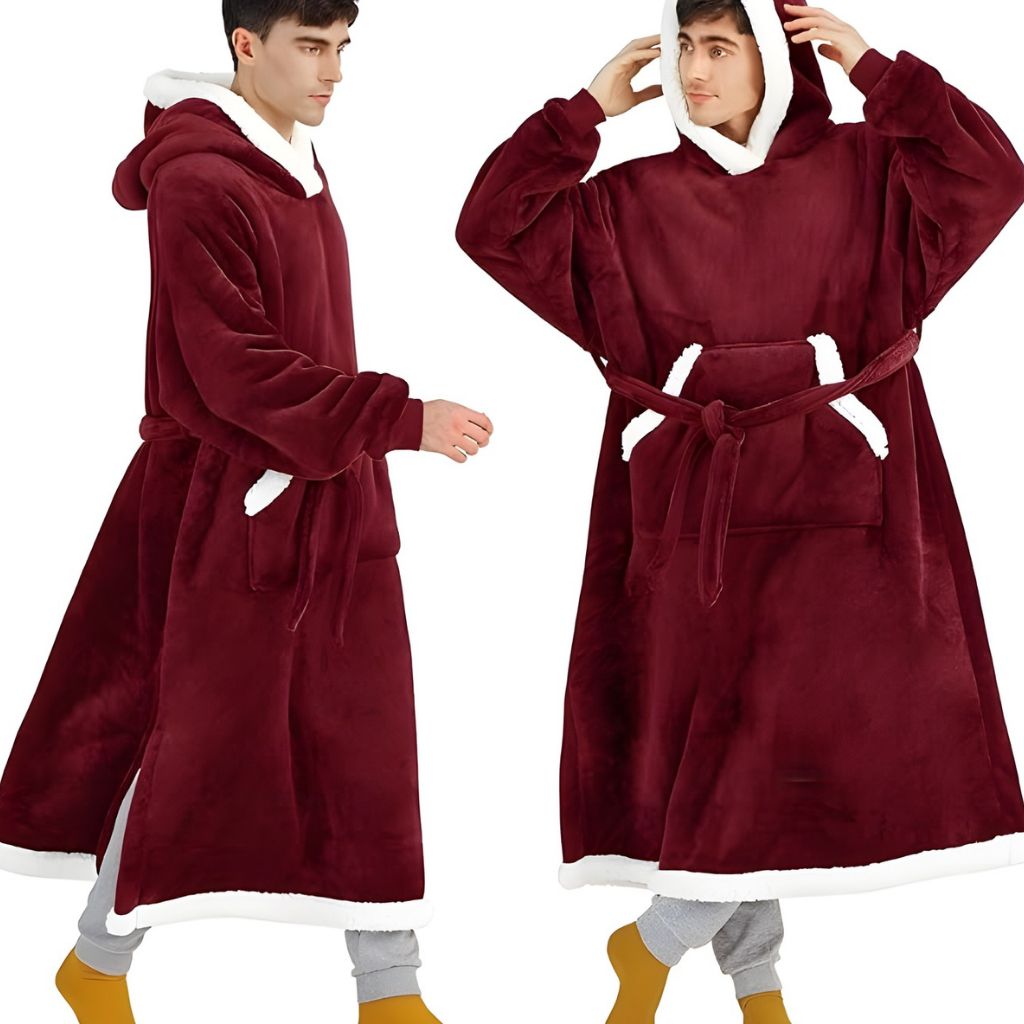 Decke Fleece Sherpa Tragbare Kuscheldecke Kapuze