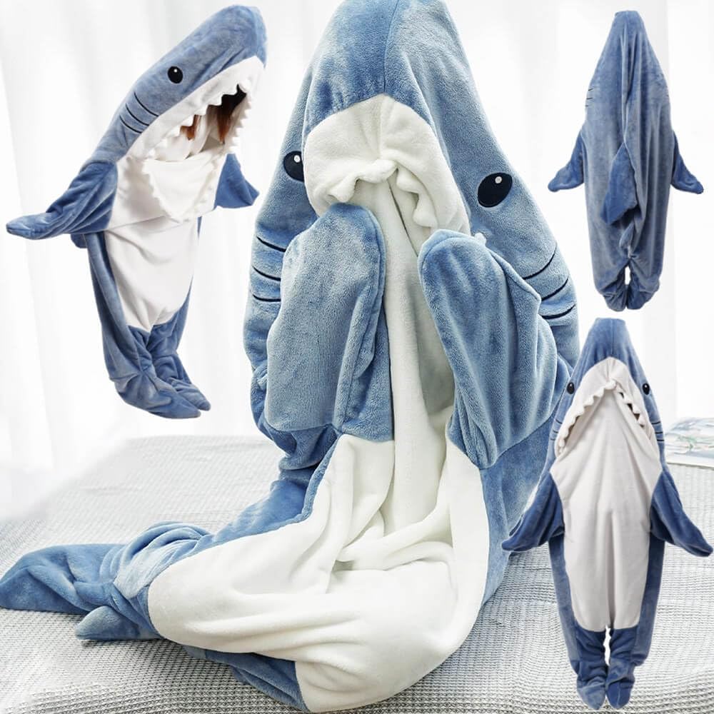 Blanket Shark Sleeping Bag Wearable Lounge Throw
