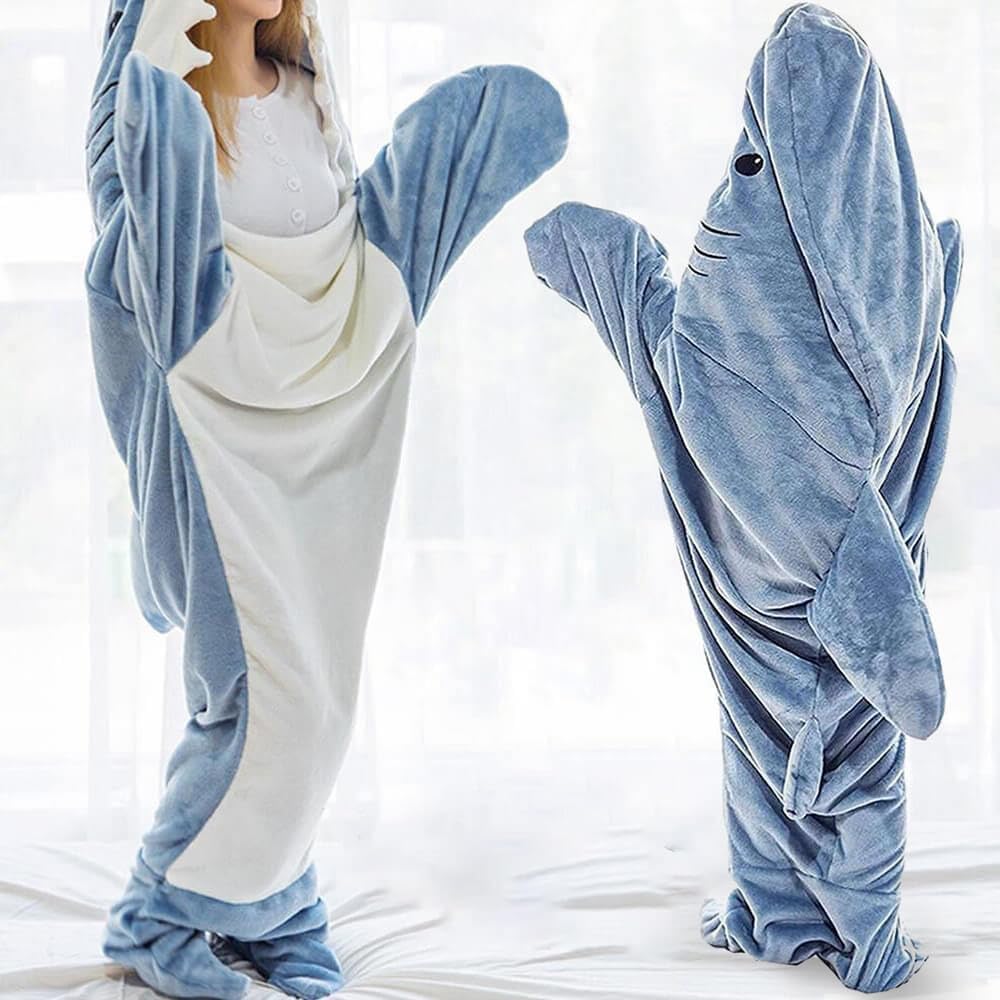 Blanket Shark Sleeping Bag Wearable Lounge Throw