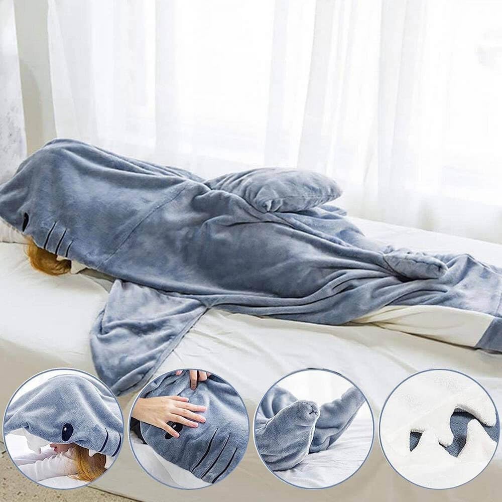 Blanket Shark Sleeping Bag Wearable Lounge Throw