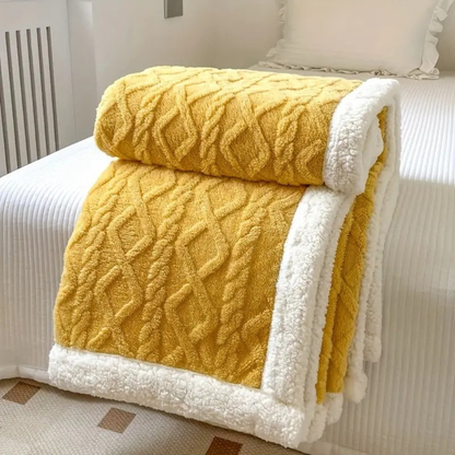 Throw Blanket Reversible Warm Sofa Bed Cover