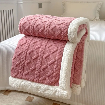 Throw Blanket Reversible Warm Sofa Bed Cover