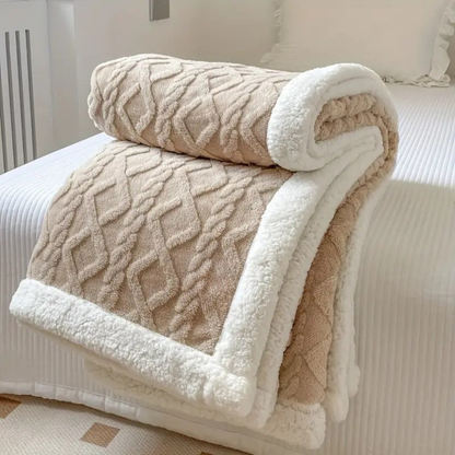Throw Blanket Reversible Warm Sofa Bed Cover