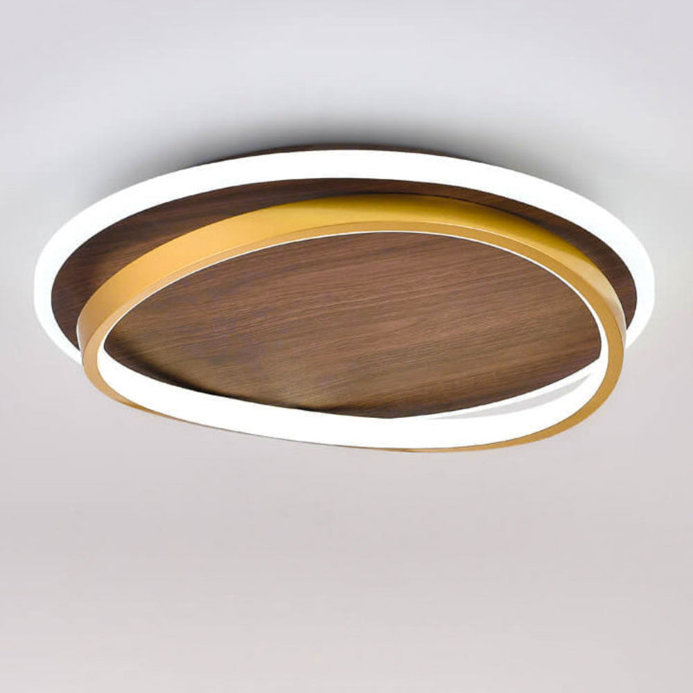 Ceiling Light LED Modern Wood Look Round Warm Room Light