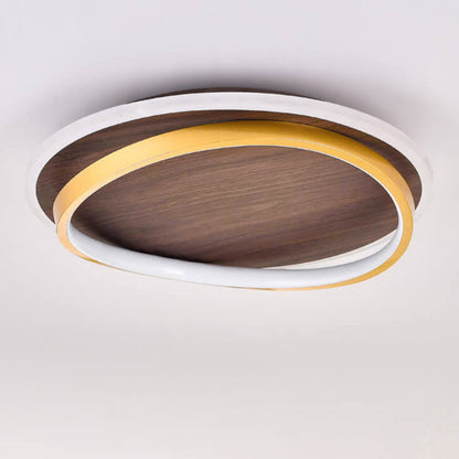 Ceiling Light LED Modern Wood Look Round Warm Room Light