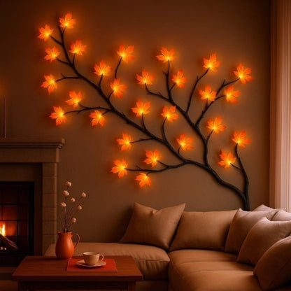 Décoration murale Branche d'érable Guirlande lumineuse LED