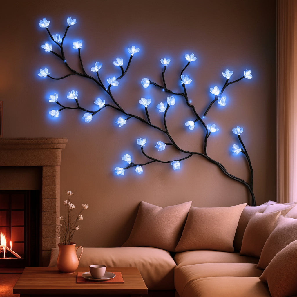 Décoration murale Branche d'érable Guirlande lumineuse LED