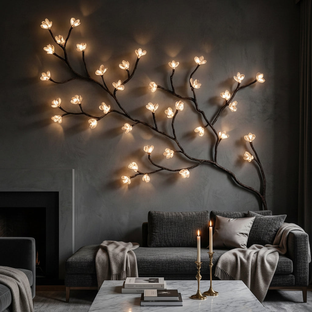 Décoration murale Branche d'érable Guirlande lumineuse LED