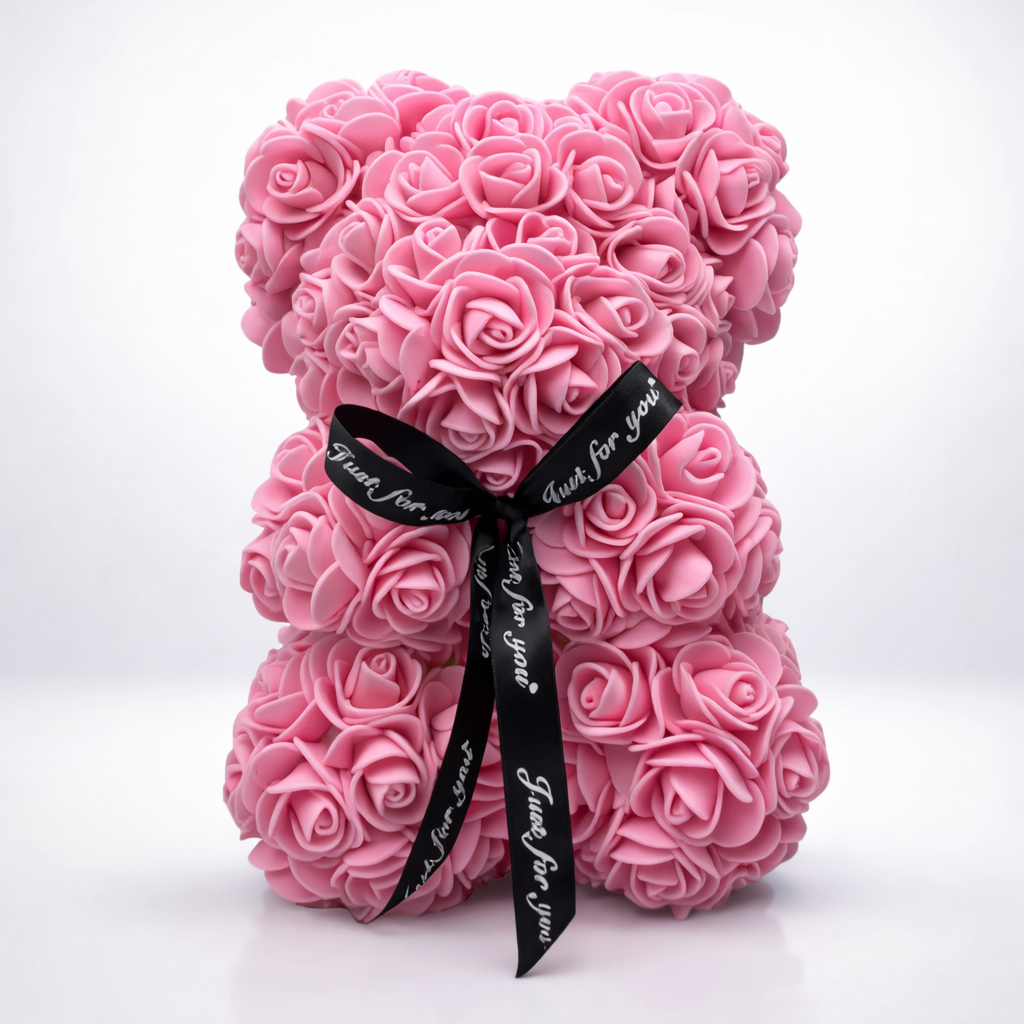 Decorative Bear Rose Design Gift Figurine Table Decoration
