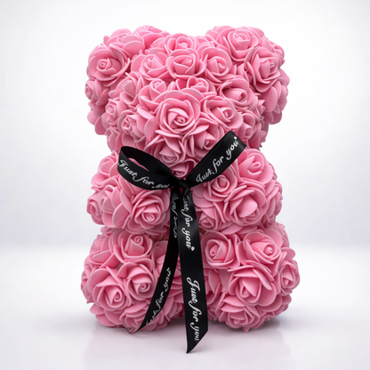 Decorative Bear Rose Design Gift Figurine Table Decoration