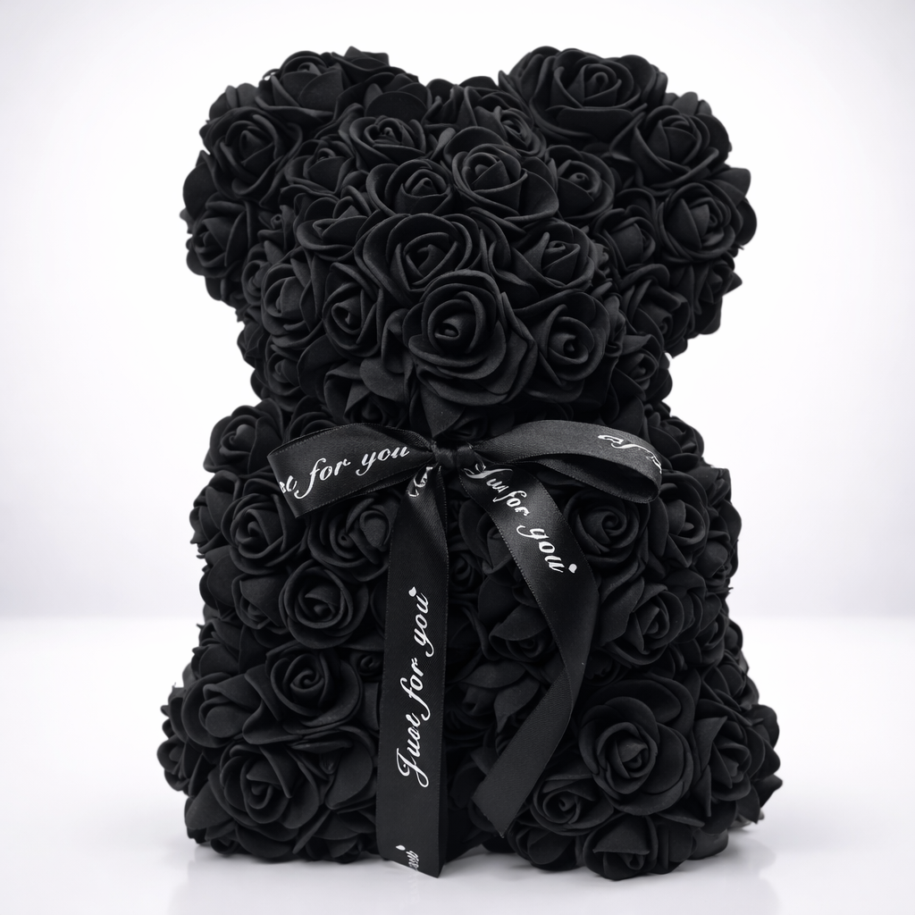 Decorative Bear Rose Design Gift Figurine Table Decoration