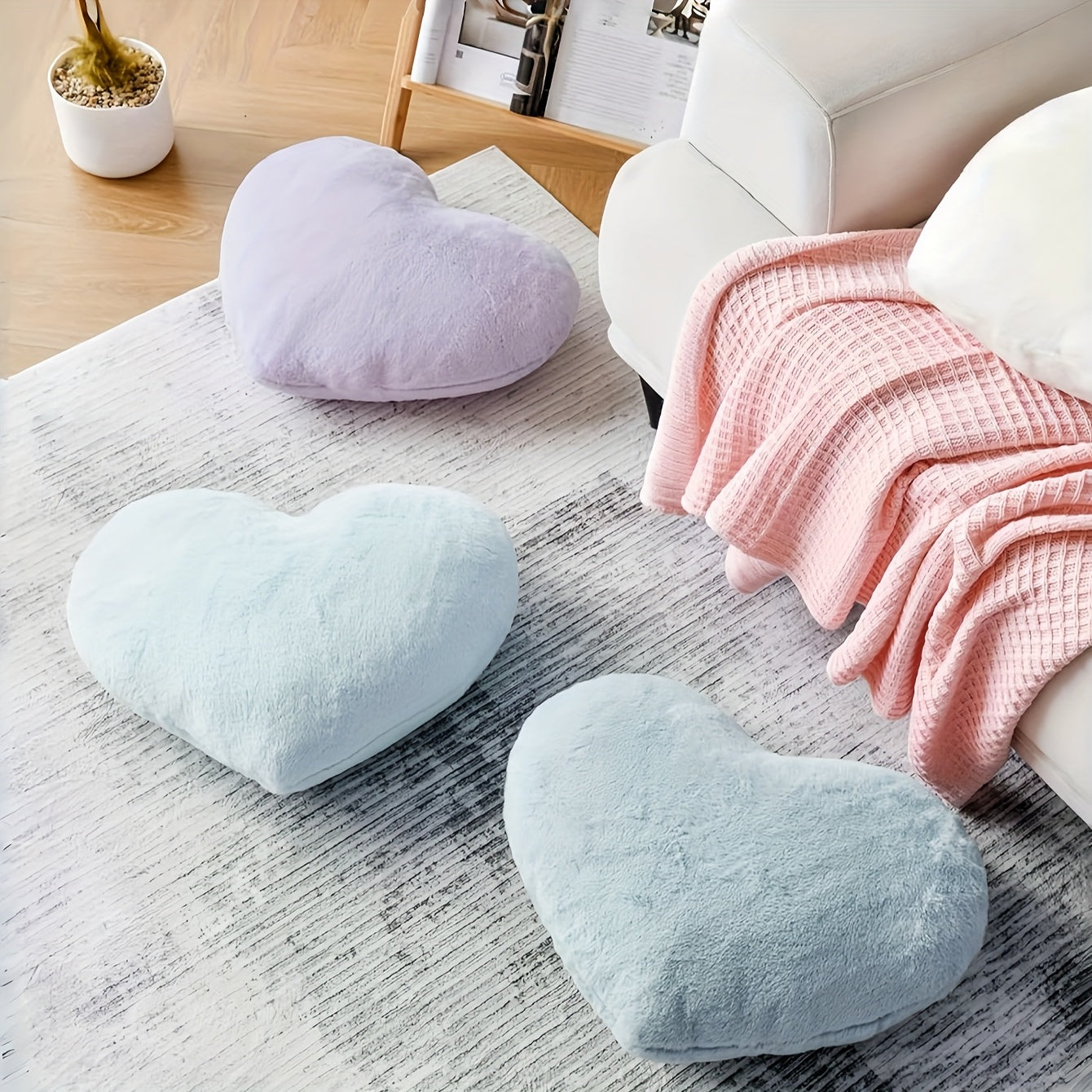 Cuscino decorativo forma cuore peluche divano letto decorazione