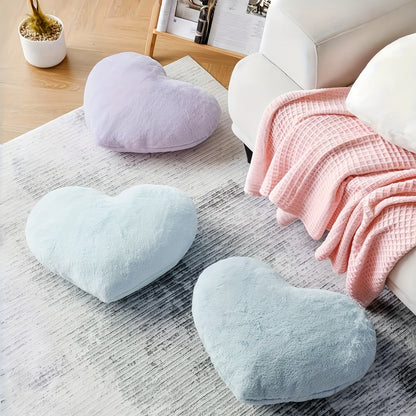 Cuscino decorativo forma cuore peluche divano letto decorazione